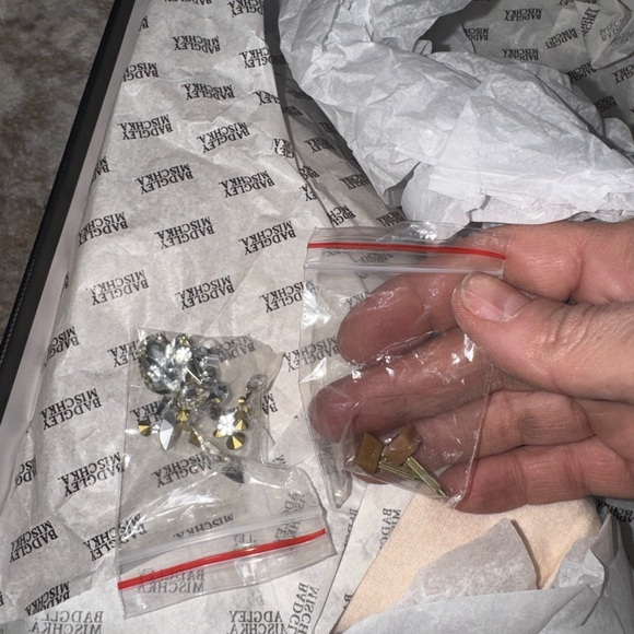 Badgley Mischka Champagne Satin Pump with Crystal Heel Accent - Picture 6 of 8